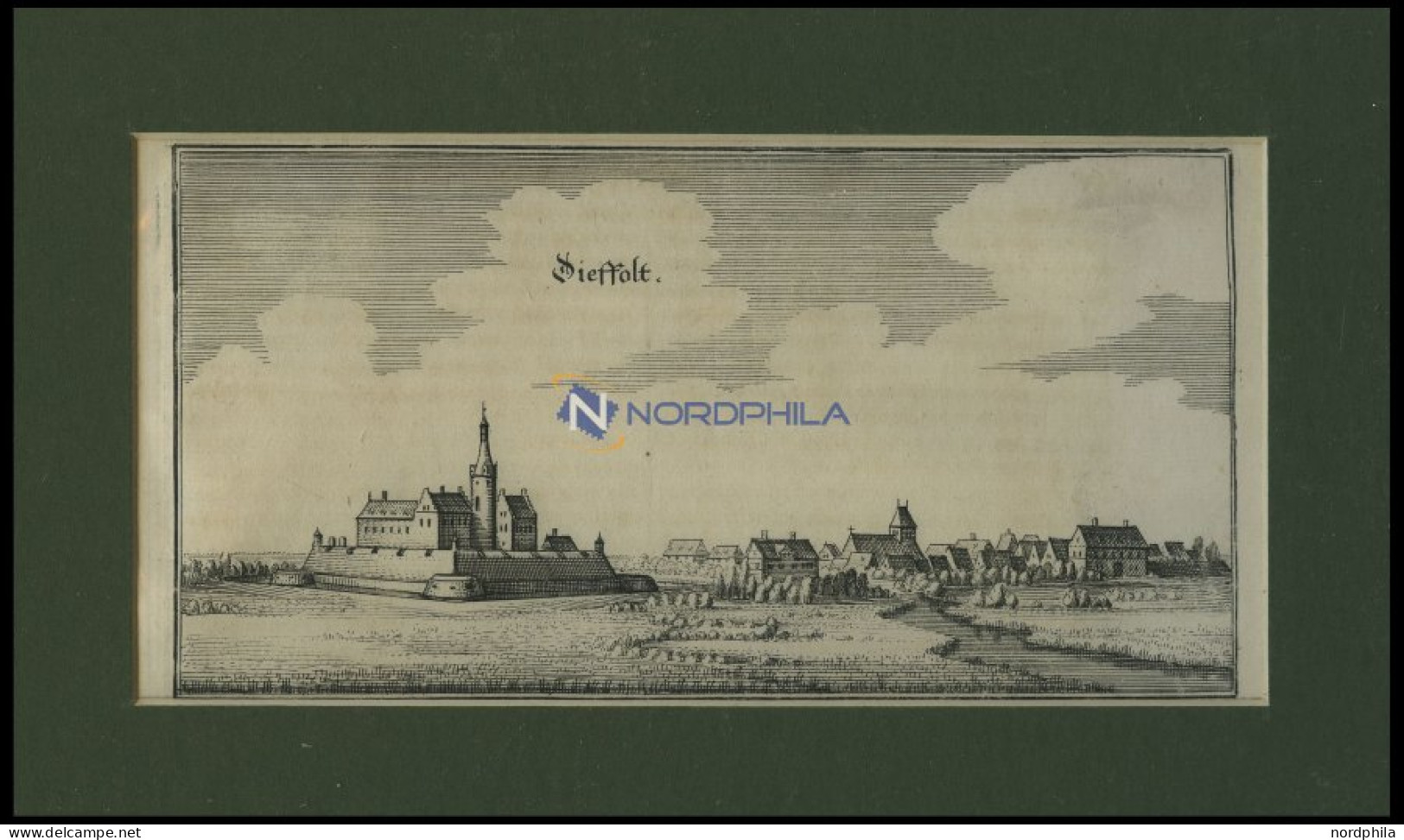 DIEPHOLZ: Das Schloß, Kupferstich Von Merian Um 1645 - Estampas & Grabados