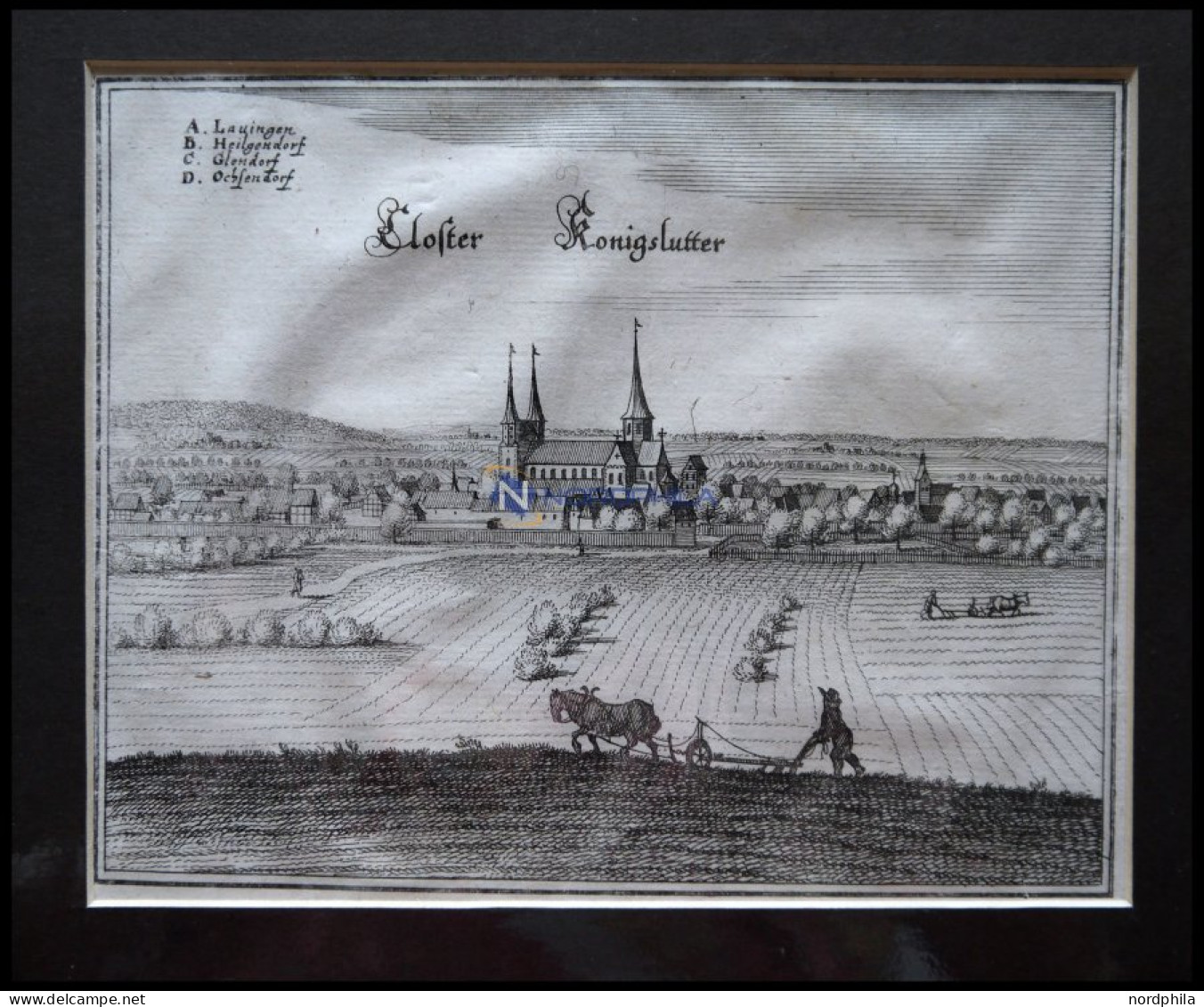 KÖNIGSLUTTER: Das Kloster, Kupferstich Von Merian Um 1645 - Prints & Engravings