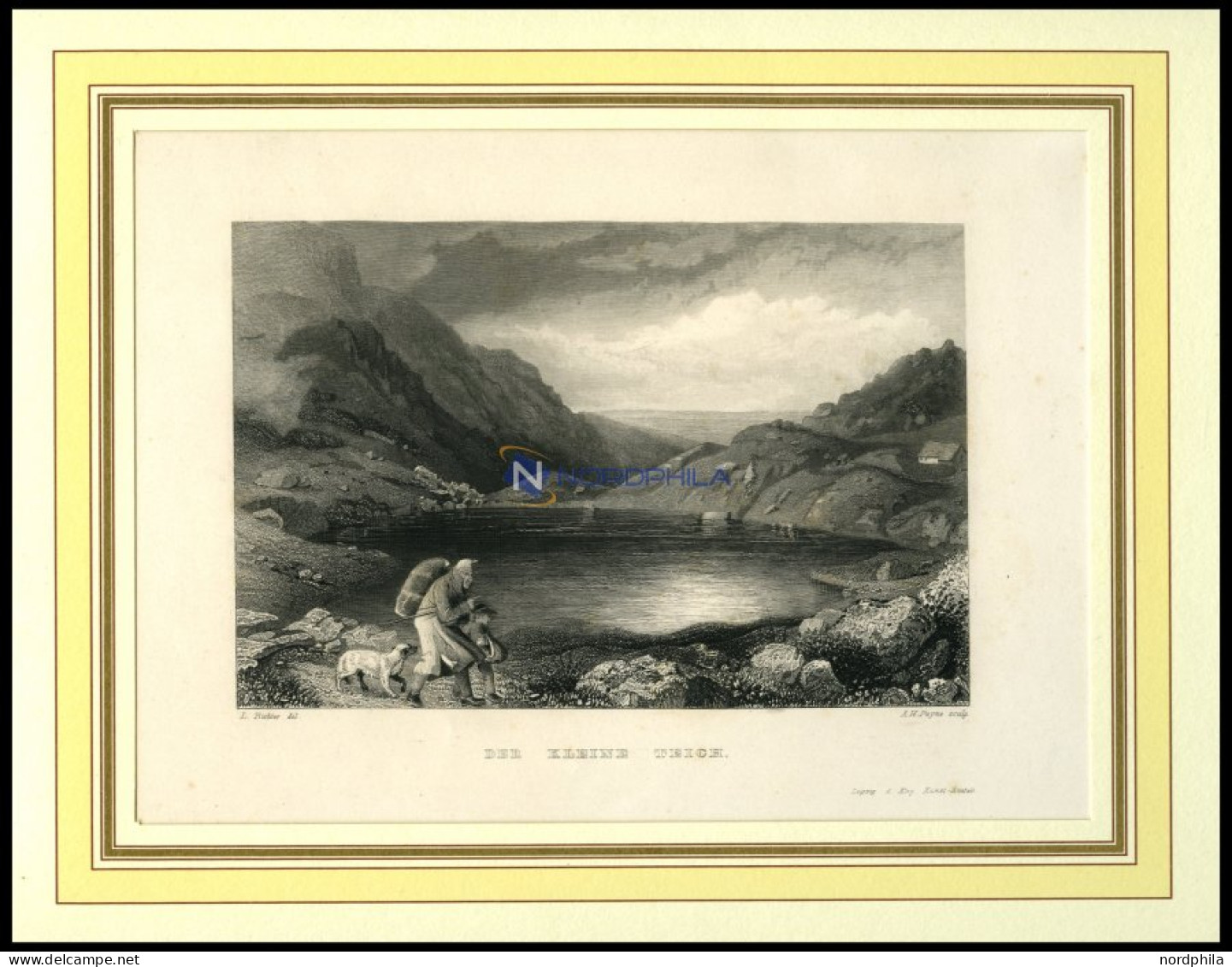 LANDSCHAFT, A: Der Grosse Teich, Stahlstich Von Grünewald & Cooke, B: Der Kleine Teich, Stahlstich E Von Payne, 19. Jh. - Lithografieën