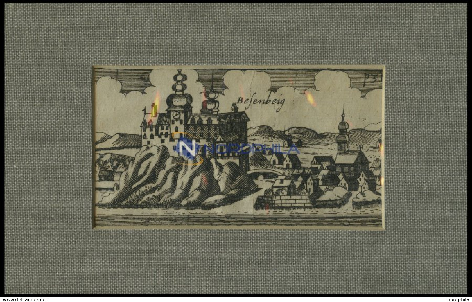 PERSENBEUG, Gesamtansicht, Kupferstich Von 1685 - Lithografieën