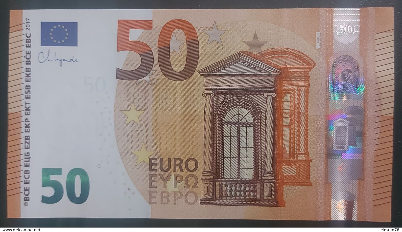 50 EURO S048C4 Italy Lagarde Charge 99 Serie SB Perfect UNC - 50 Euro