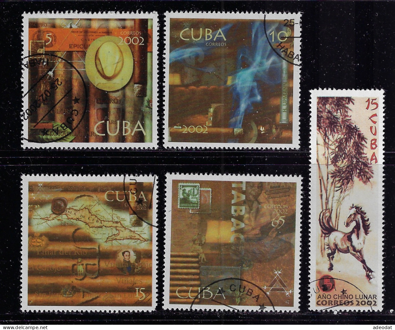 CUBA 2001 SCOTT 4195-4199 CANCELLED - Usados