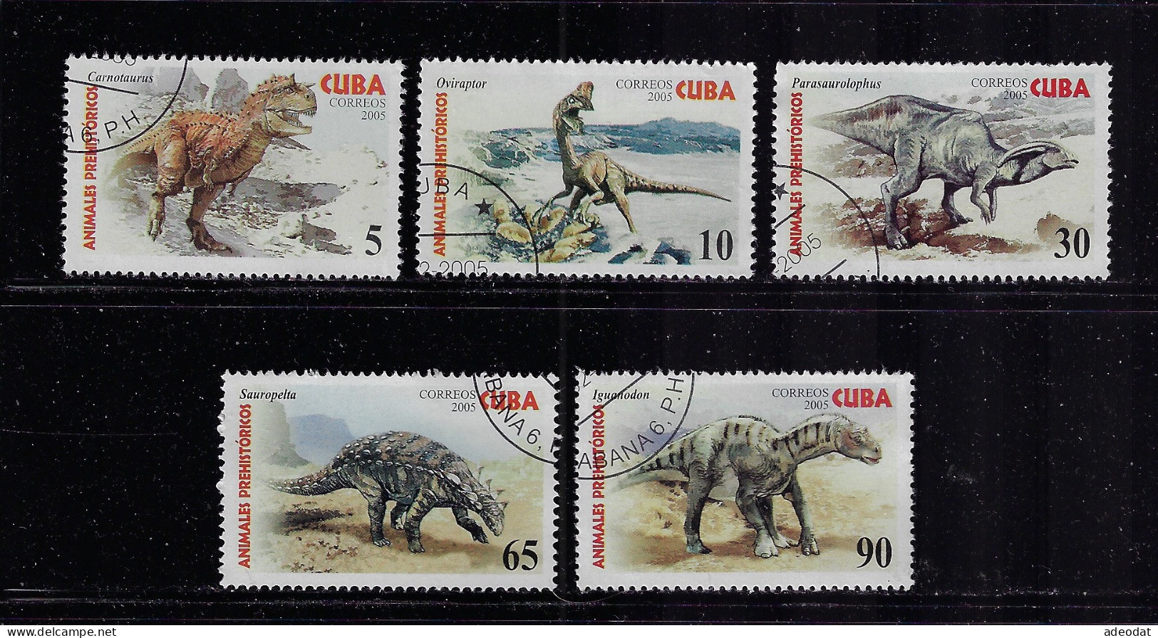 CUBA 2005 SCOTT 4452-4456 CANCELLED - Used Stamps