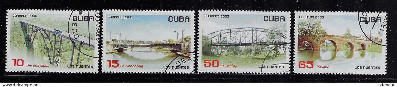 CUBA 2005 SCOTT 4459-4462 CANCELLED - Used Stamps