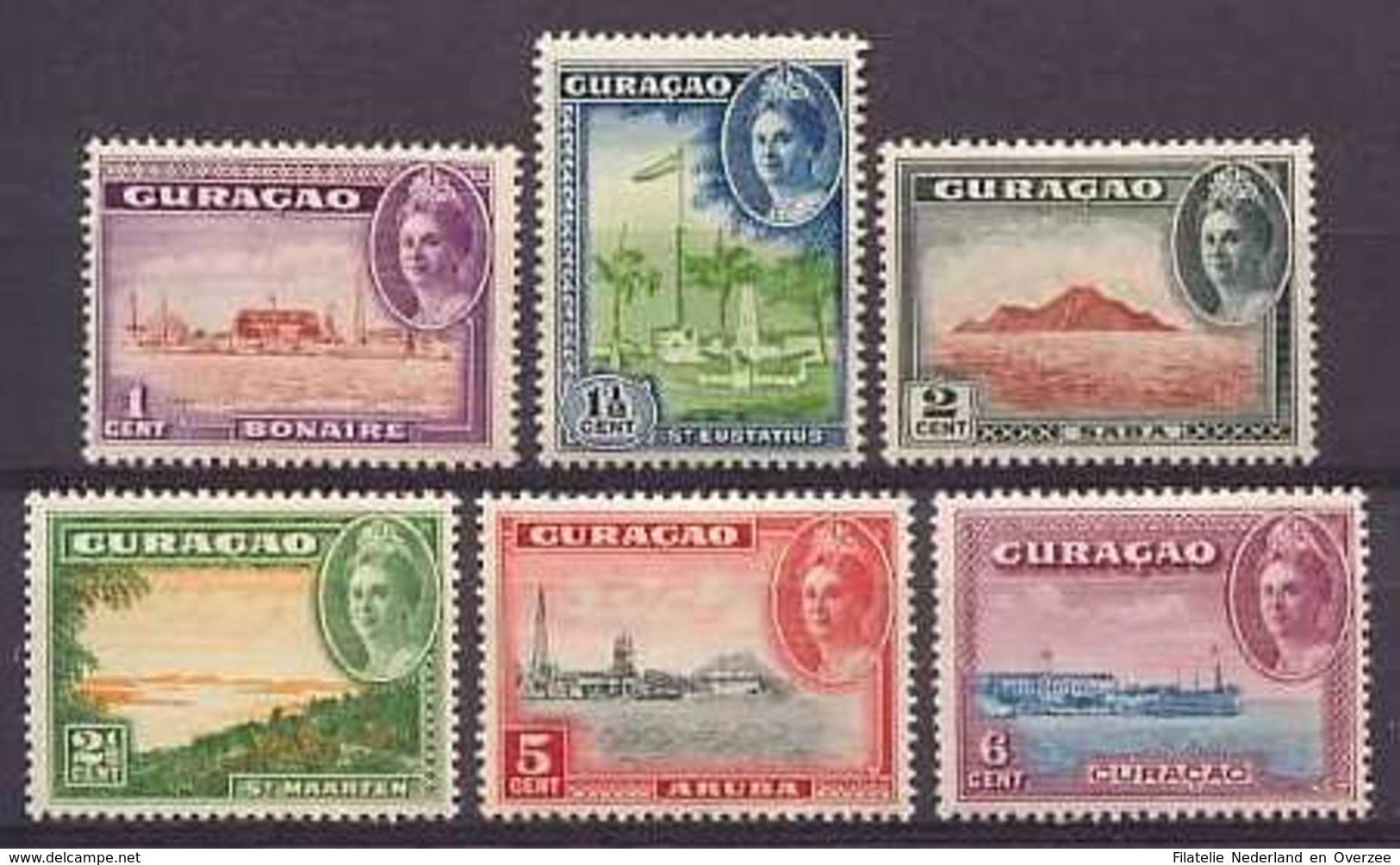 Curacao NVPH Nr 158/163 Ongebruikt/MH Eilanden, Islands, Iles 1942 - Curaçao, Nederlandse Antillen, Aruba