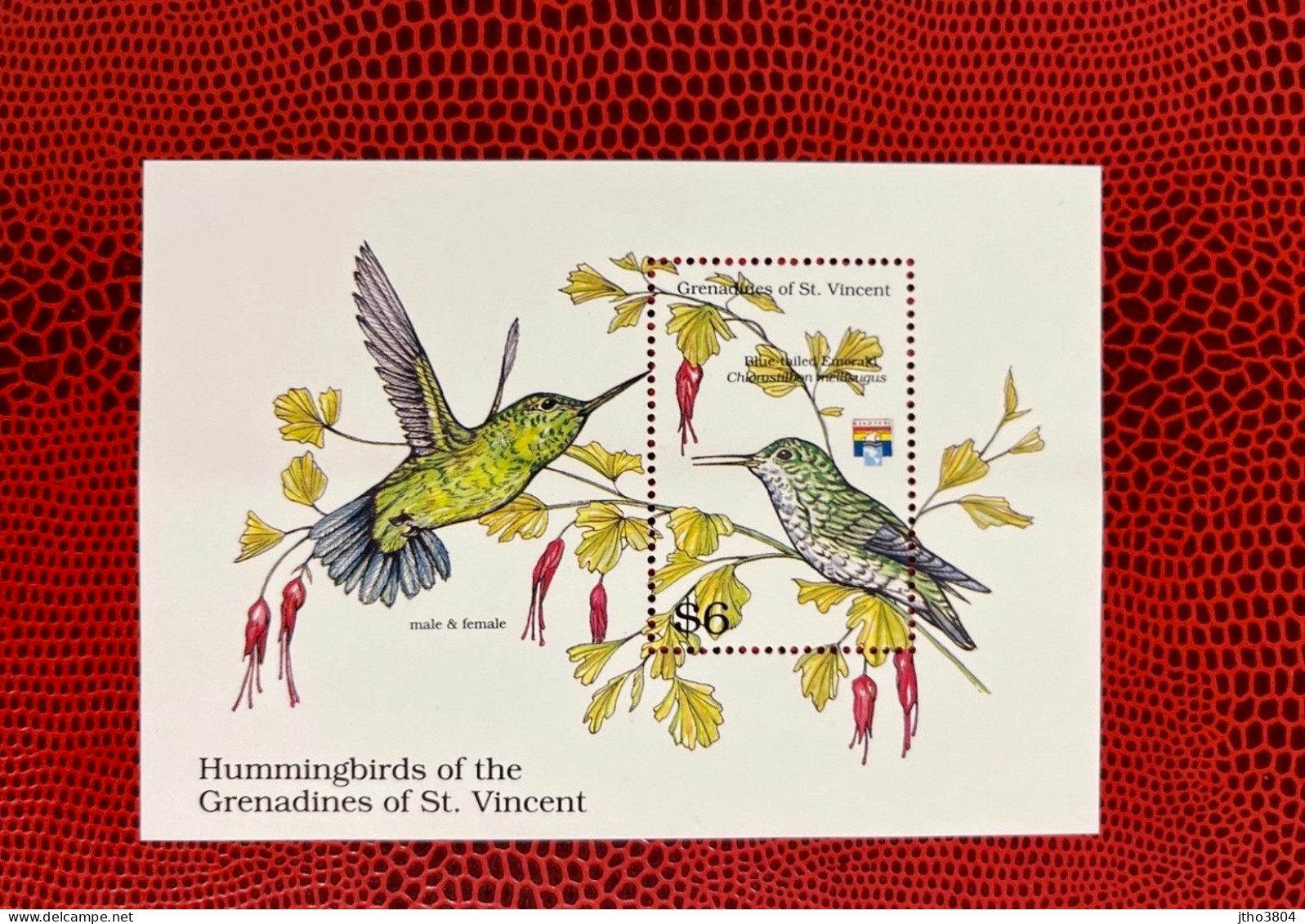 St VINCENT 1992 Bloc 1v Neuf MNH ** YT Mi Sc 909 Pájaro Bird Pássaro Vogel Ucello Oiseau - Hummingbirds