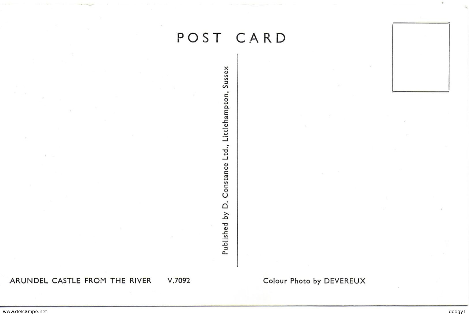 ARUNDEL CASTLE FROM THE RIVER, ARUNDEL, SUSSEX, ENGLAND. UNUSED POSTCARD   Wt9 - Arundel