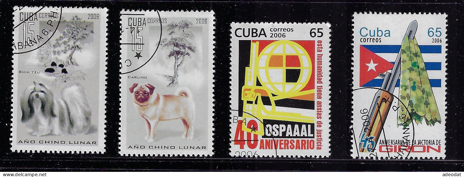 CUBA 2006 SCOTT 4558-4560,4569 CANCELLED - Usados