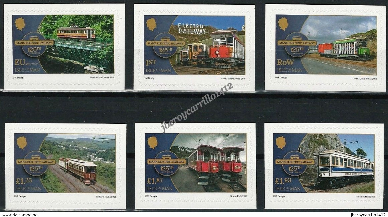 MAN, Isla De/  MAN ELECTRIC RAILWAY 125 ANNIVERSARY -EUROPA 2018 -"BRIDGES "-SET Of 6 STAMPS ADHESIVE - TYPE C / BOOKLET - 2018