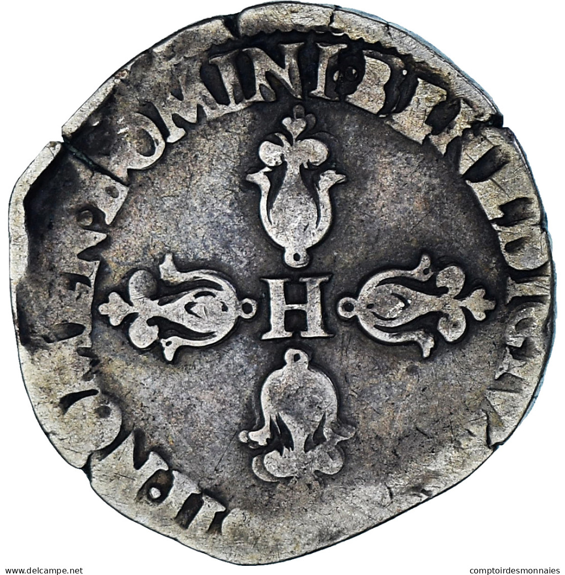 France, Henri IV, 1/2 Franc, Angers, TB, Argent, Gadoury:590 - 1589-1610 Enrico IV