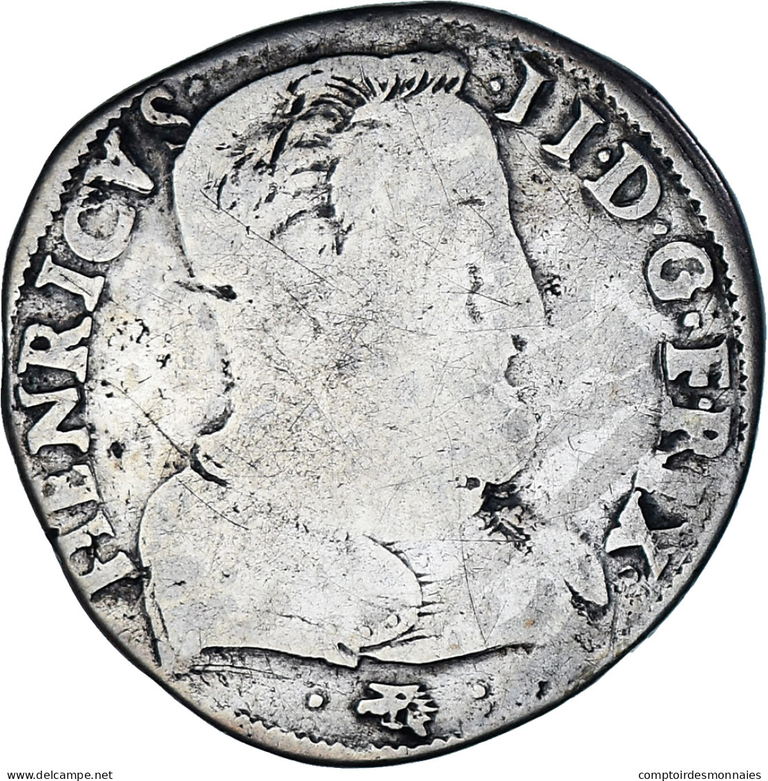 Monnaie, France, Henri II, Teston à La Tête Nue, 1559, La Rochelle, TB - 1547-1559 Heinrich II.