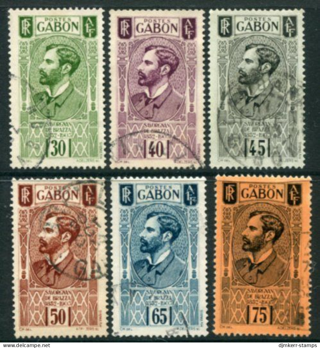 GABON 1932-33 Definitive 30c-75c. Used.  Yv. 133-38 - Oblitérés