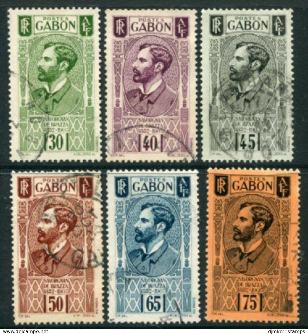 GABON 1932-33 Definitive 30c-75c. Used.  Yv. 133-38 - Gebruikt