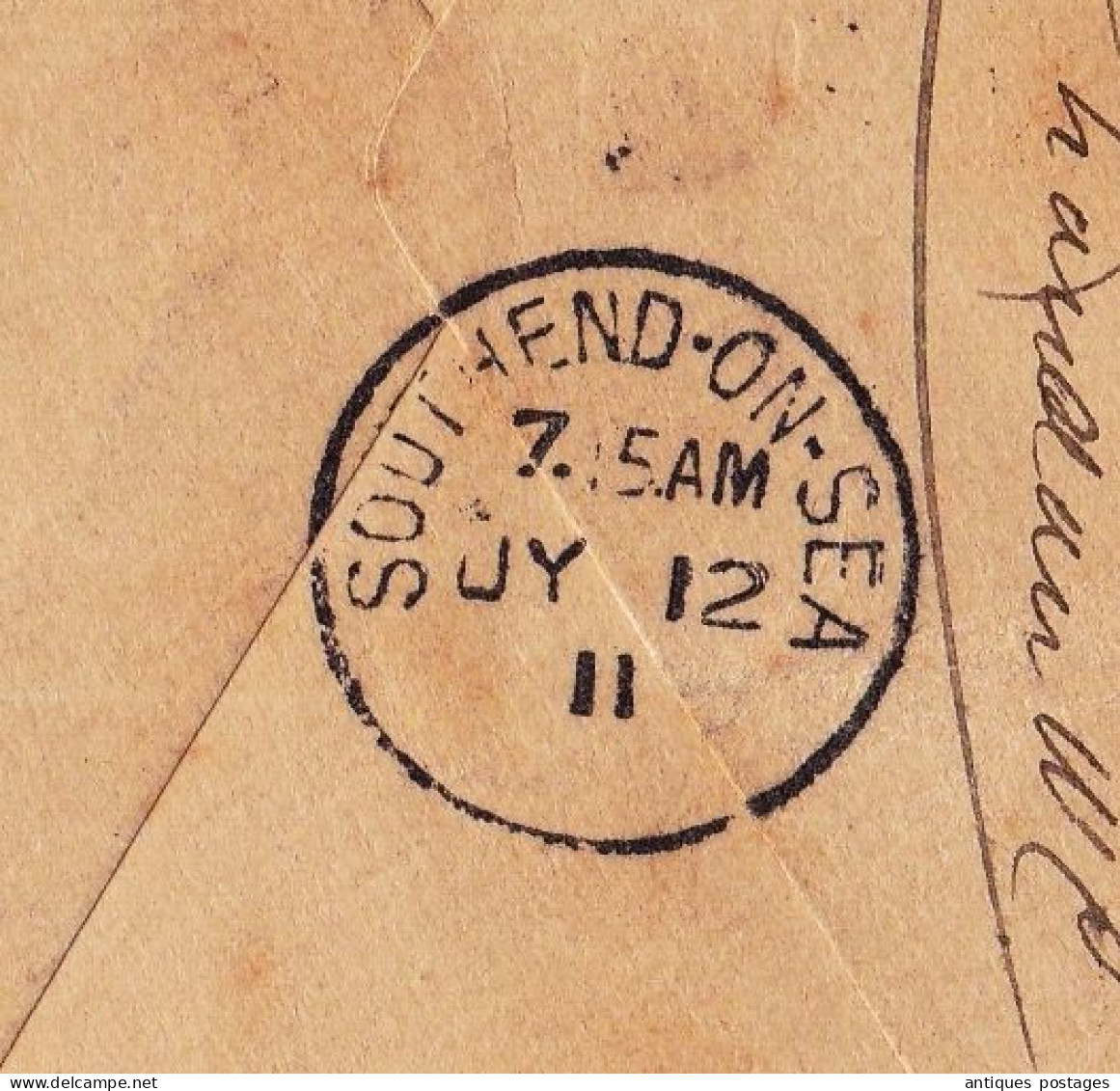 Embossed Postal Stationery London Londres England Southend-on-Sea King EDWARD VII One Penny - Postwaardestukken