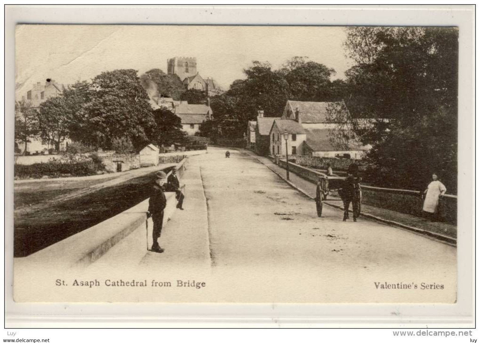 ST.  ASAPH  Cathedral From Bridge, Valentine's Series,  Used 1906 - Denbighshire