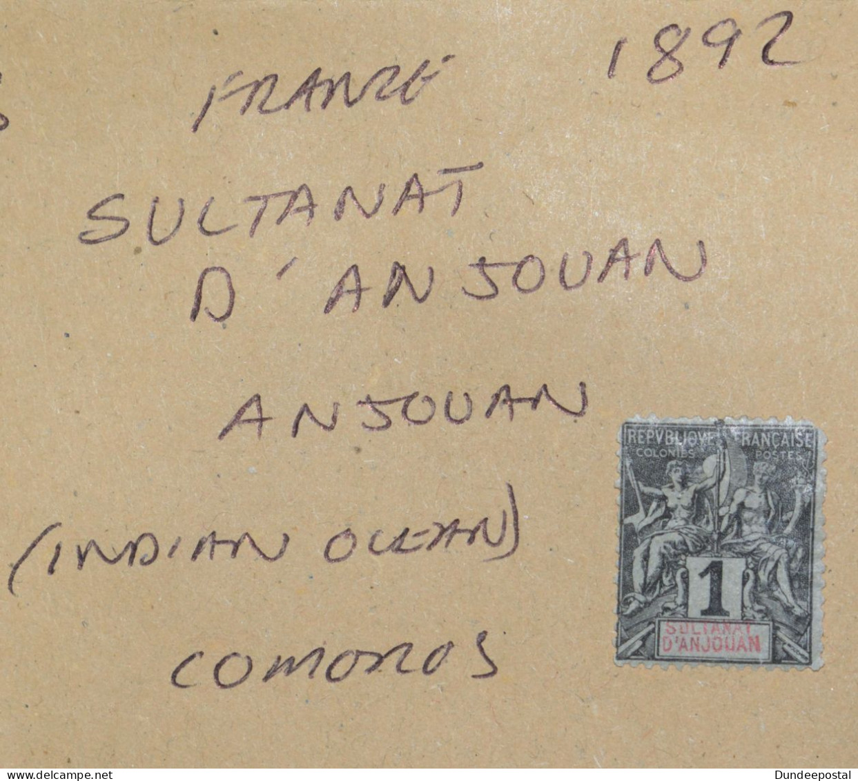 FRANCE STAMPS  Sultanat D'Anjouan  1892   ~~L@@K~~ - Used Stamps