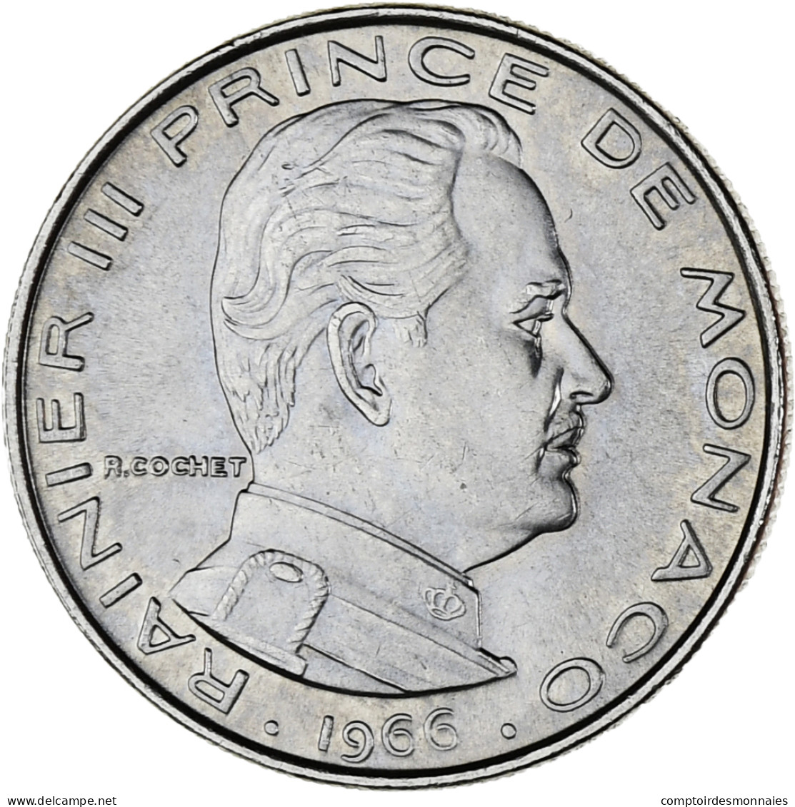 Monnaie, Monaco, Rainier III, Franc, 1966, SPL, Nickel, Gadoury:MC 150, KM:140 - 1960-2001 New Francs