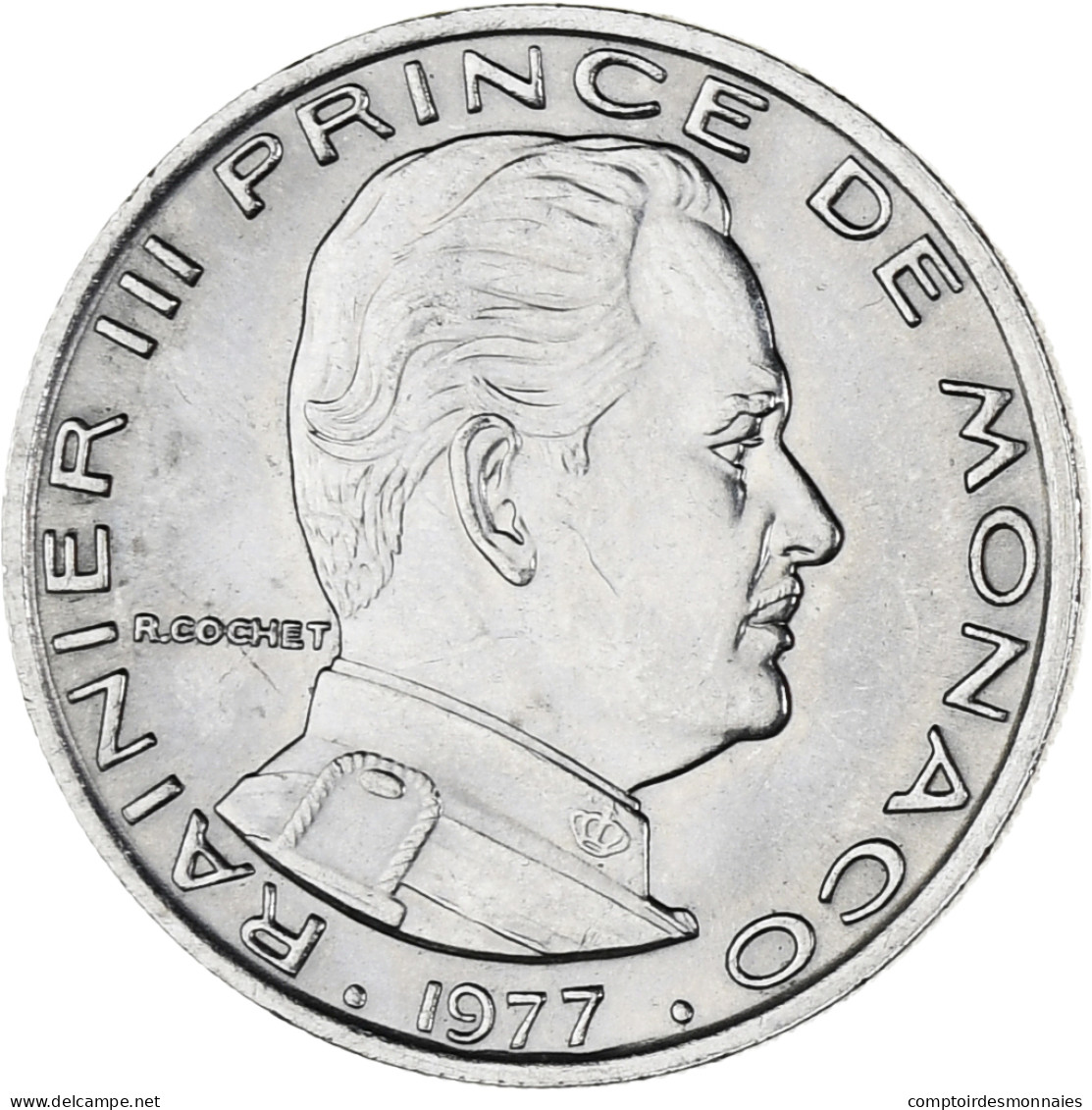 Monnaie, Monaco, Rainier III, Franc, 1977, SPL, Nickel, Gadoury:MC 150, KM:140 - 1960-2001 Nieuwe Frank