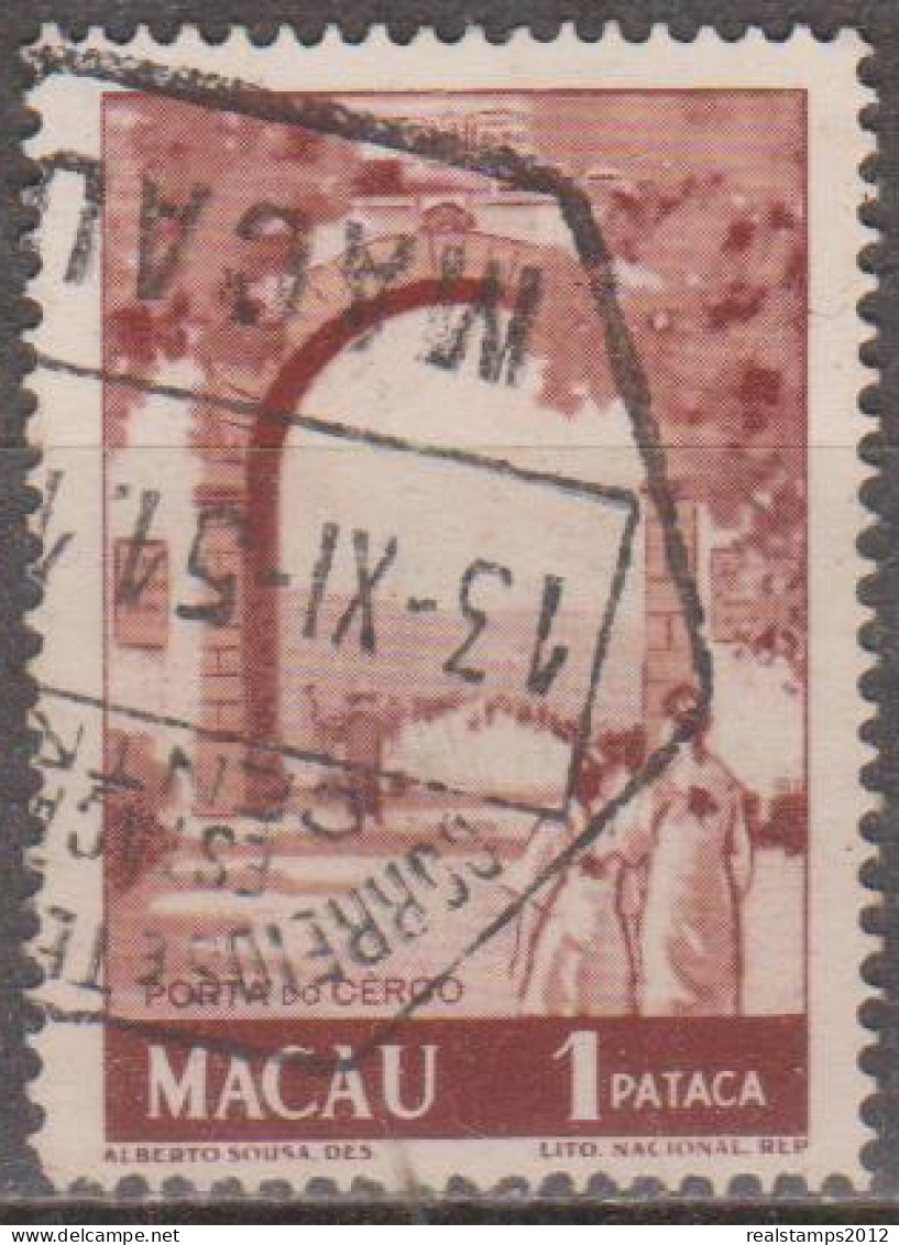 MACAU - 1950-51, Motivos Locais. Novas Cores,  1 P.  D. 14 1/4   (o)  MUNDIFIL  Nº 348 - Used Stamps