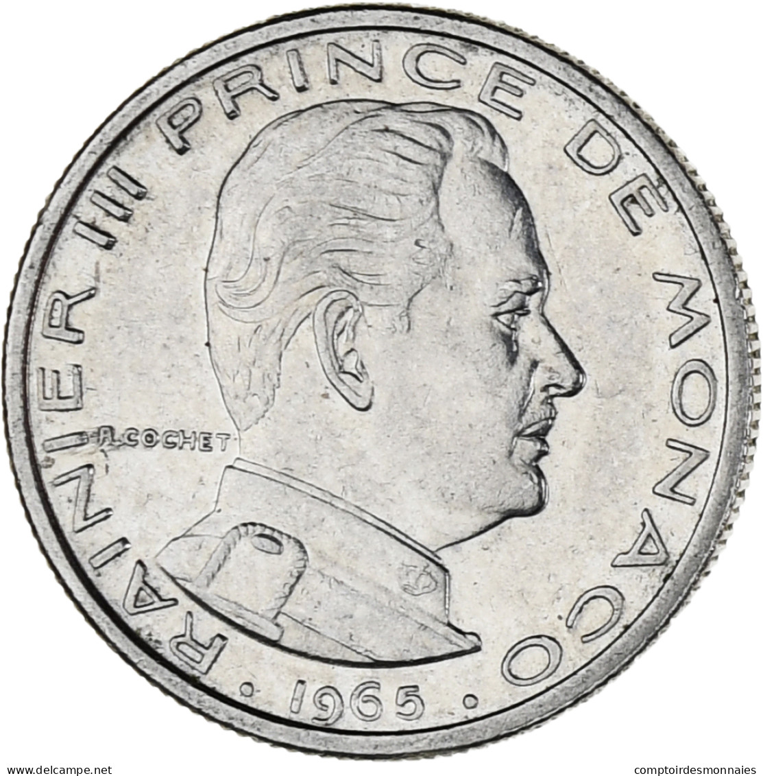 Monnaie, Monaco, Rainier III, 1/2 Franc, 1965, SUP, Nickel, KM:145 - 1960-2001 Nouveaux Francs