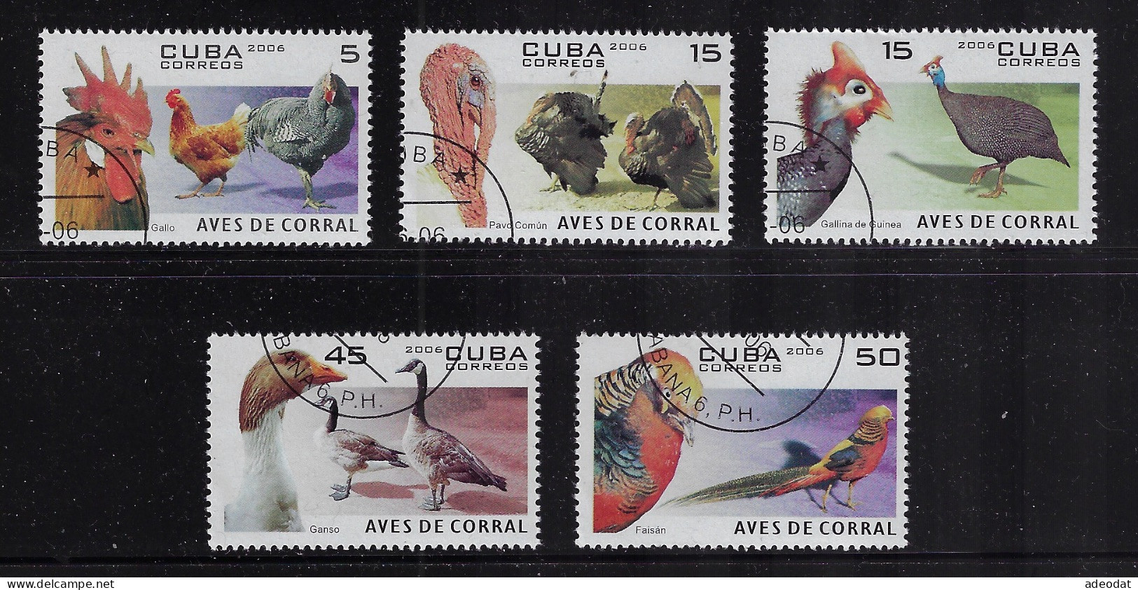 CUBA 2006 SCOTT 4587-4591 CANCELLED - Used Stamps