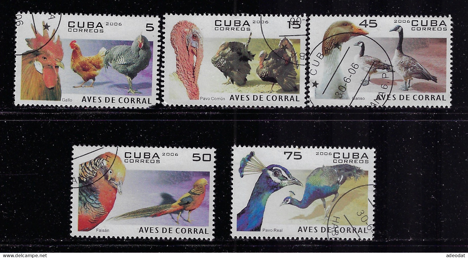 CUBA 2006 SCOTT 4587,4589-4592 CANCELLED - Gebraucht