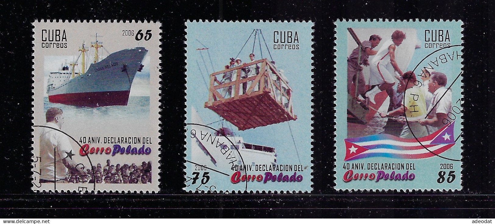 CUBA 2006 SCOTT 4594-4596 CANCELLED - Used Stamps