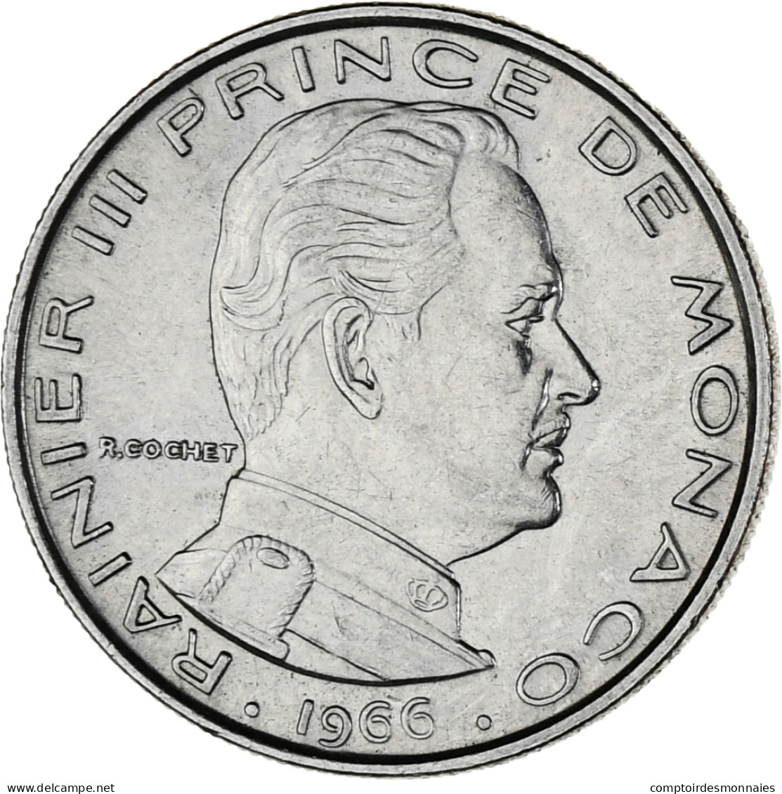 Monnaie, Monaco, Rainier III, Franc, 1966, SPL, Nickel, Gadoury:MC 150, KM:140 - 1960-2001 Franchi Nuovi