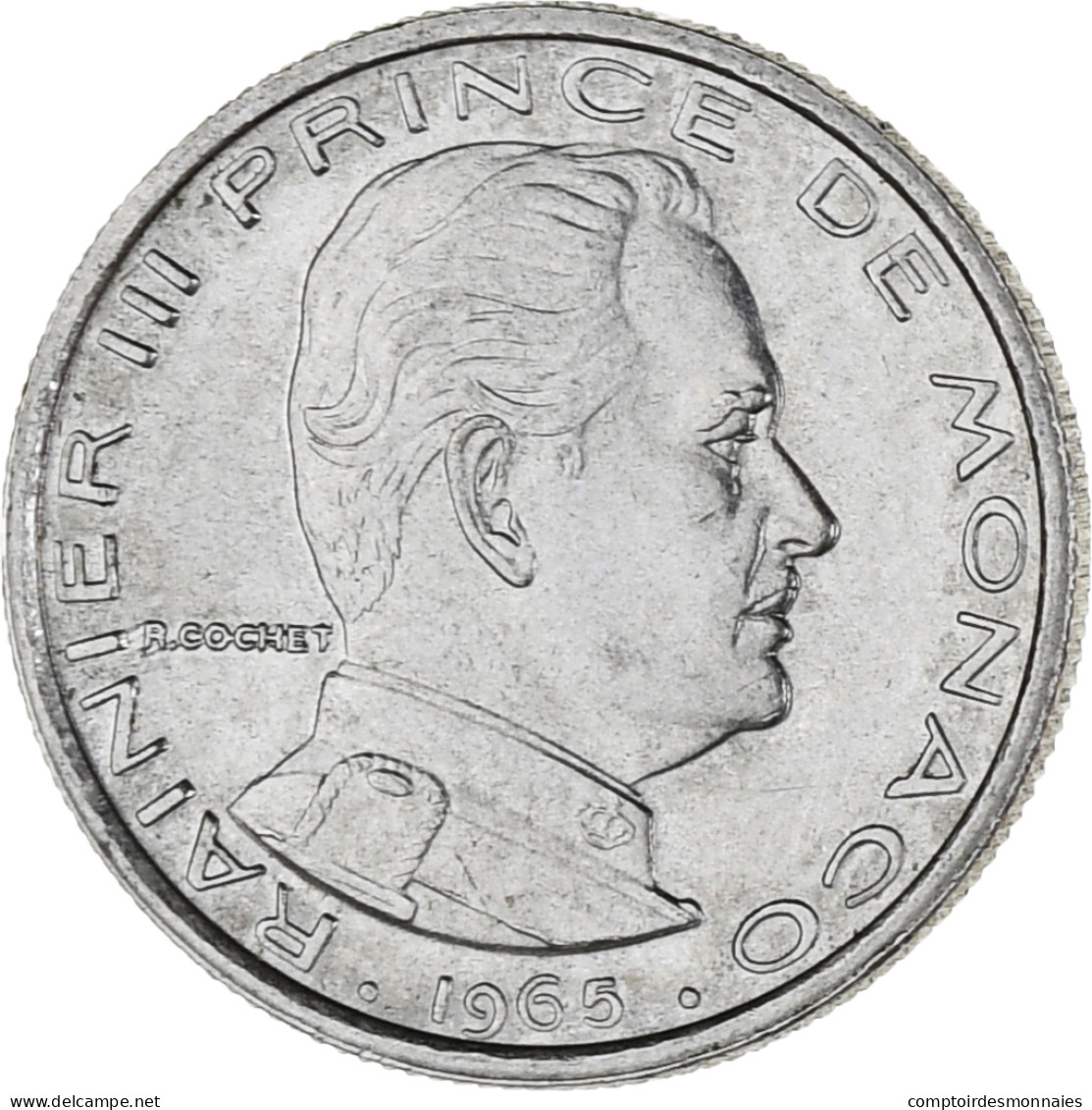 Monnaie, Monaco, Rainier III, 1/2 Franc, 1965, SUP, Nickel, KM:145 - 1960-2001 Nouveaux Francs