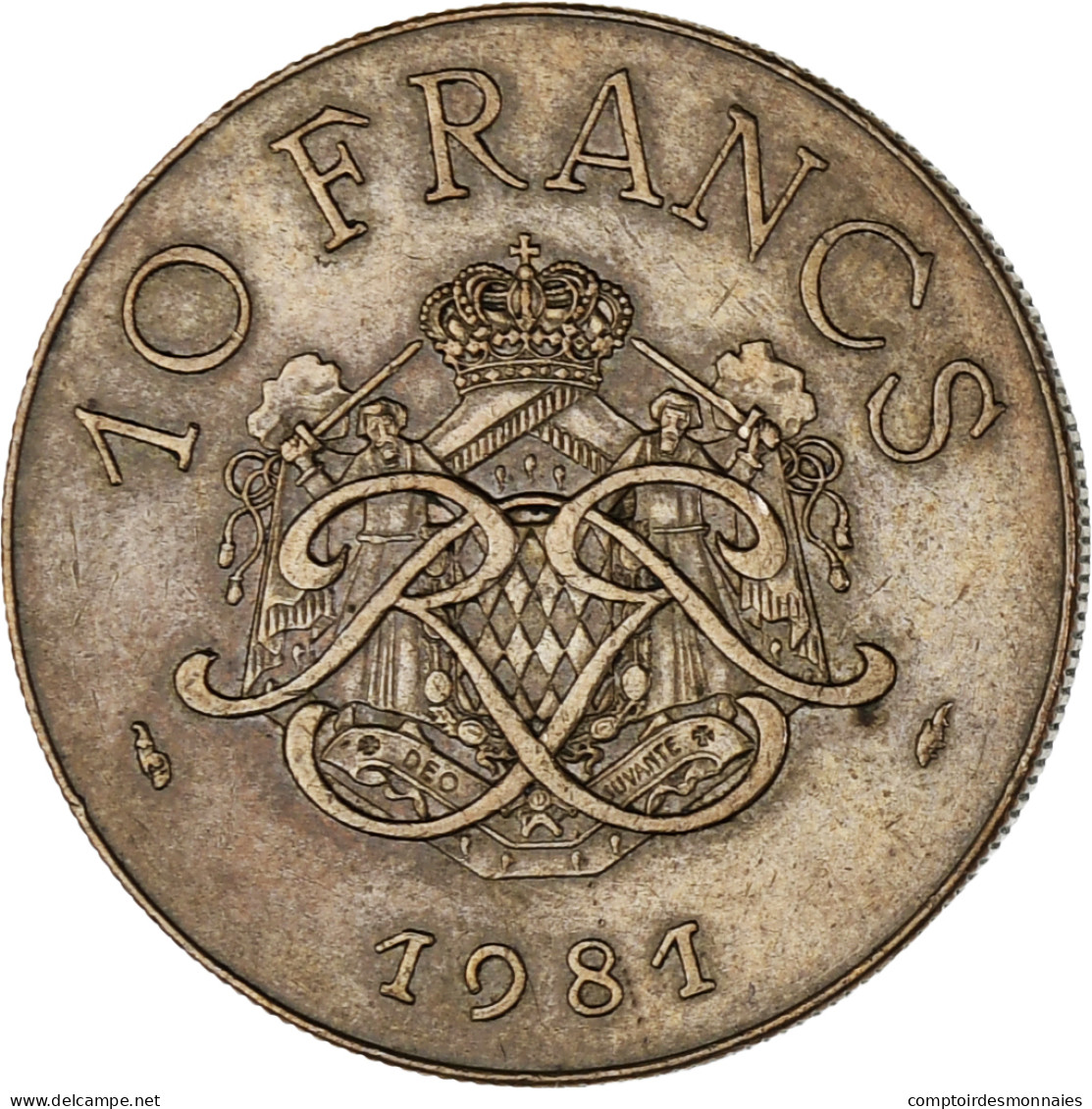 Monnaie, Monaco, Rainier III, 10 Francs, 1981, SUP, Cupronickel Aluminium - 1960-2001 Nouveaux Francs