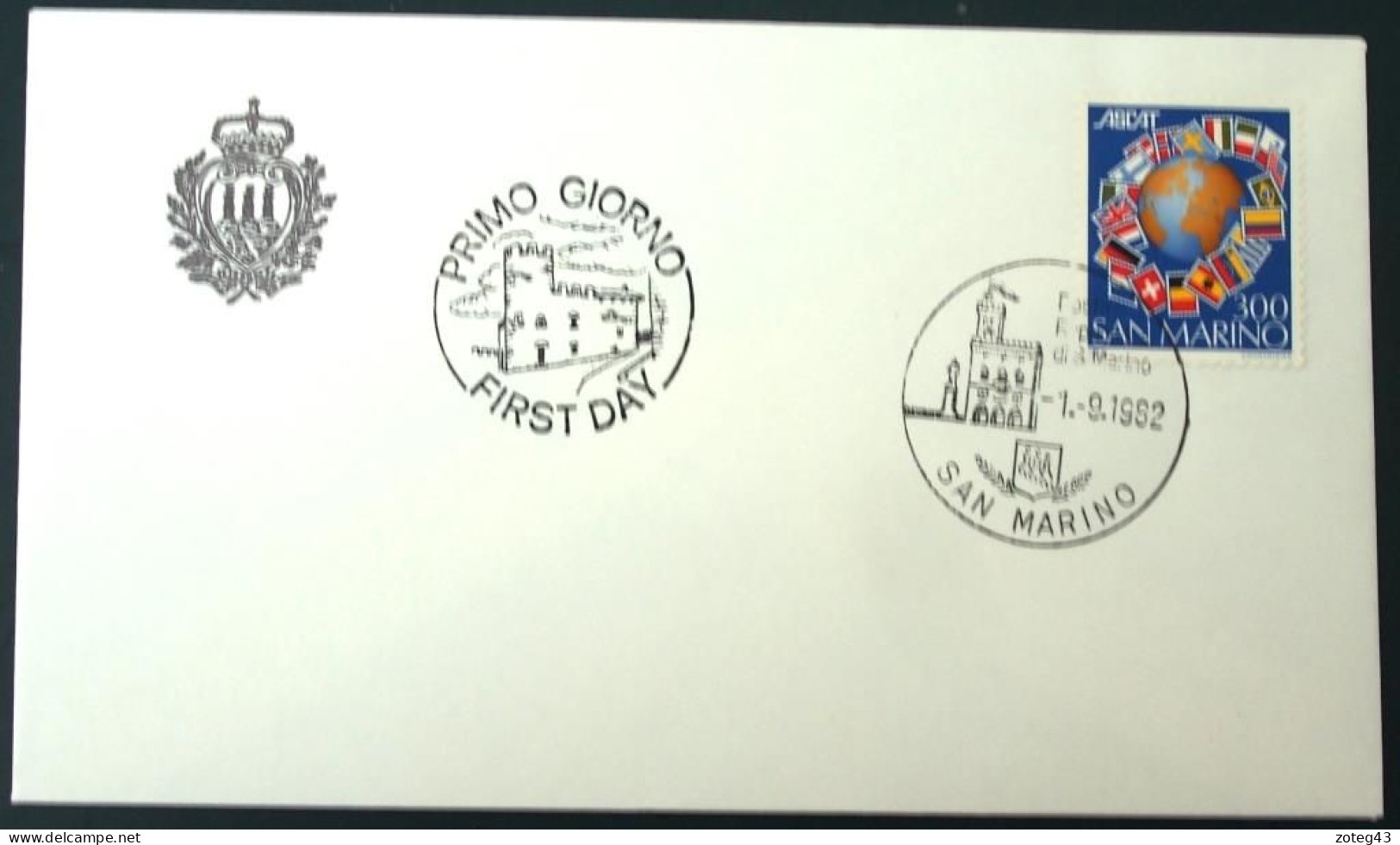 1982 SAN MARINO - FDC AASFN ASCAT SONDERSTEMPEL MARCOPHILIE - Collections (sans Albums)