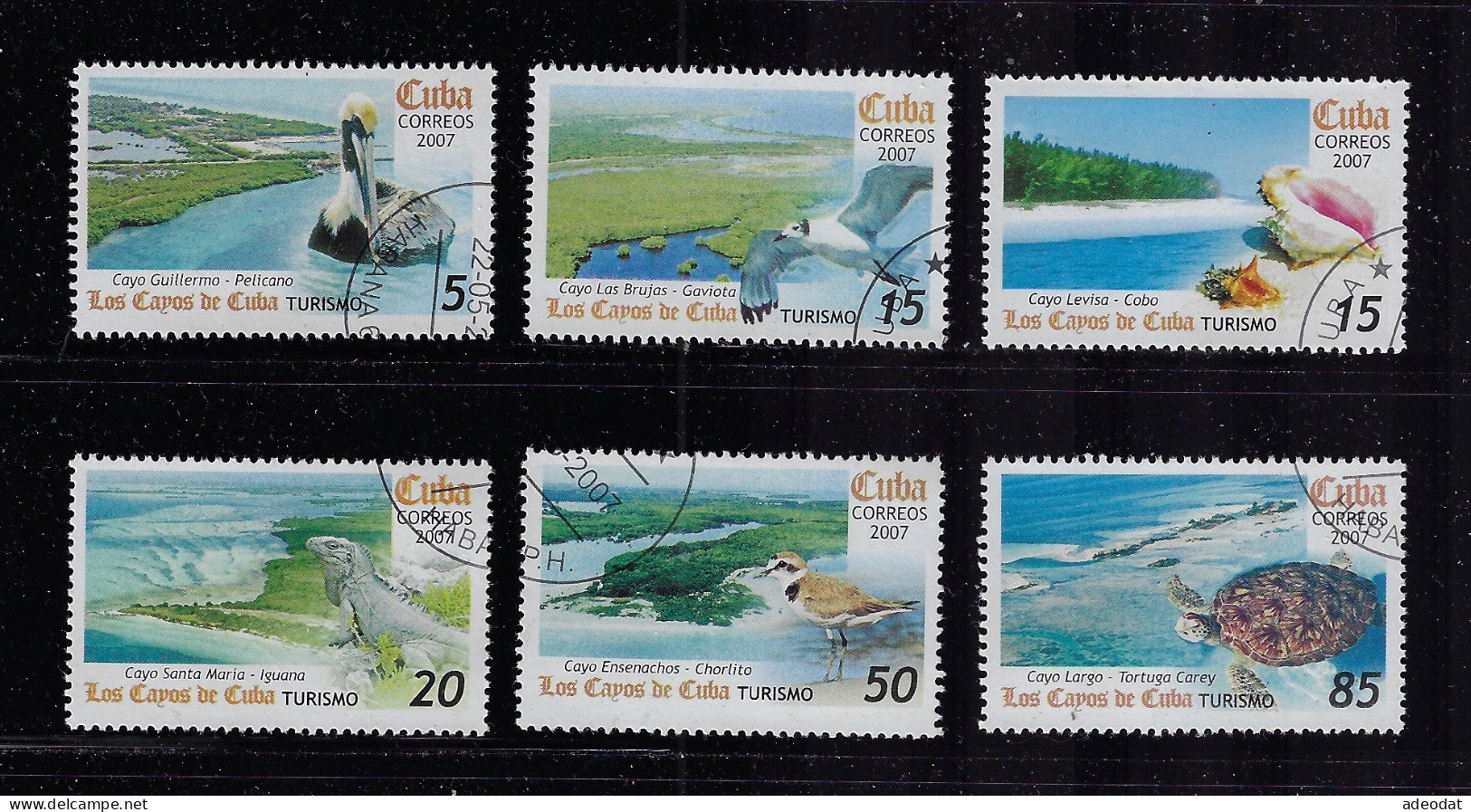 CUBA 2007 SCOTT 4703-4708 CANCELLED - Used Stamps