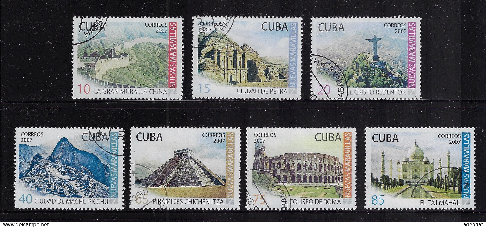 CUBA 2007 SCOTT 4731-4737 CANCELLED - Used Stamps