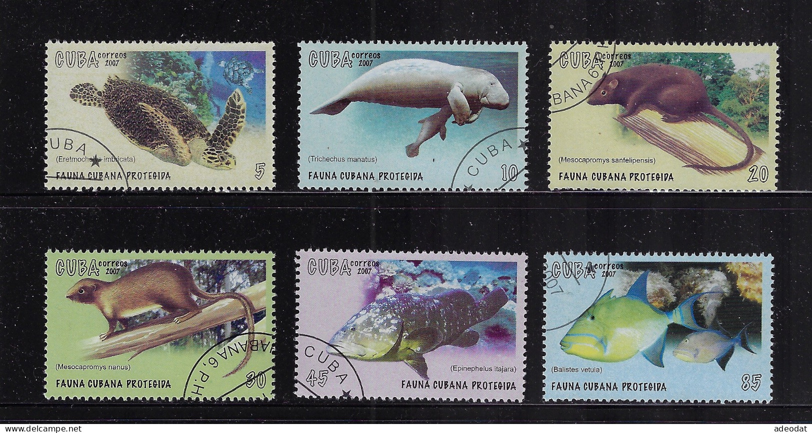 CUBA 2007 SCOTT 4763-4768 CANCELLED - Used Stamps