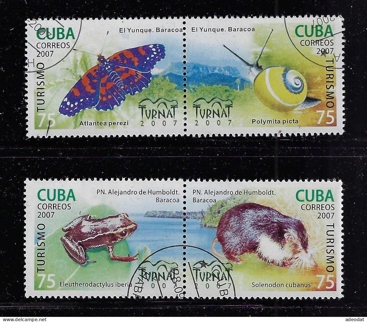 CUBA 2007 SCOTT 4783-4784 CANCELLED - Used Stamps