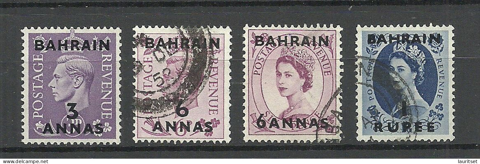 BAHREIN  1949/1954 Michel 67 - 68 &  86 & 88 O - Bahrain (...-1965)