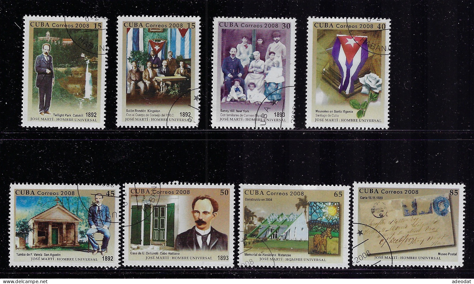 CUBA 2008 SCOTT 4800-4807 CANCELLED - Usados