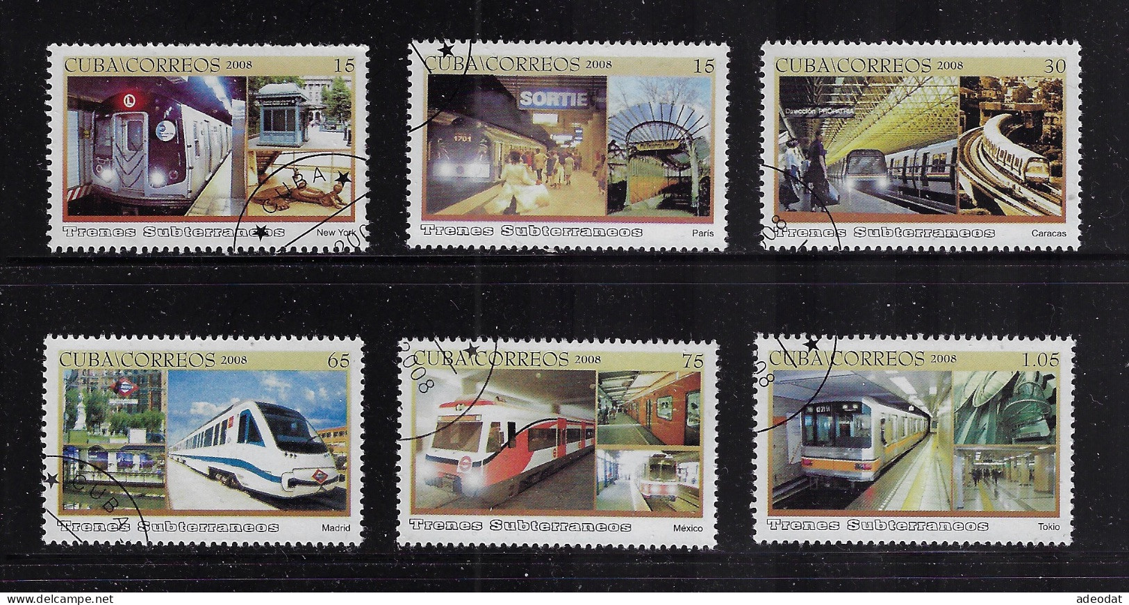 CUBA 2008 SCOTT 4808-4813 CANCELLED - Used Stamps