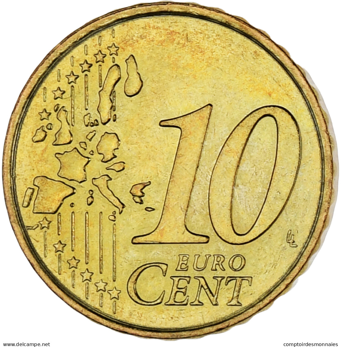 Monaco, Rainier III, 10 Euro Cent, 2001, Paris, SPL, Laiton, Gadoury:MC175 - Monaco