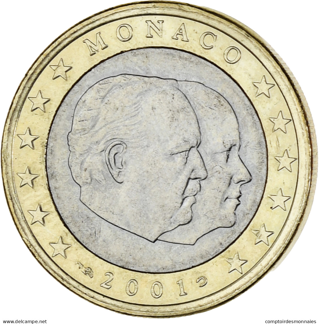 Monaco, Rainier III, Euro, 2001, Paris, SPL, Bimétallique, Gadoury:MC178 - Monaco