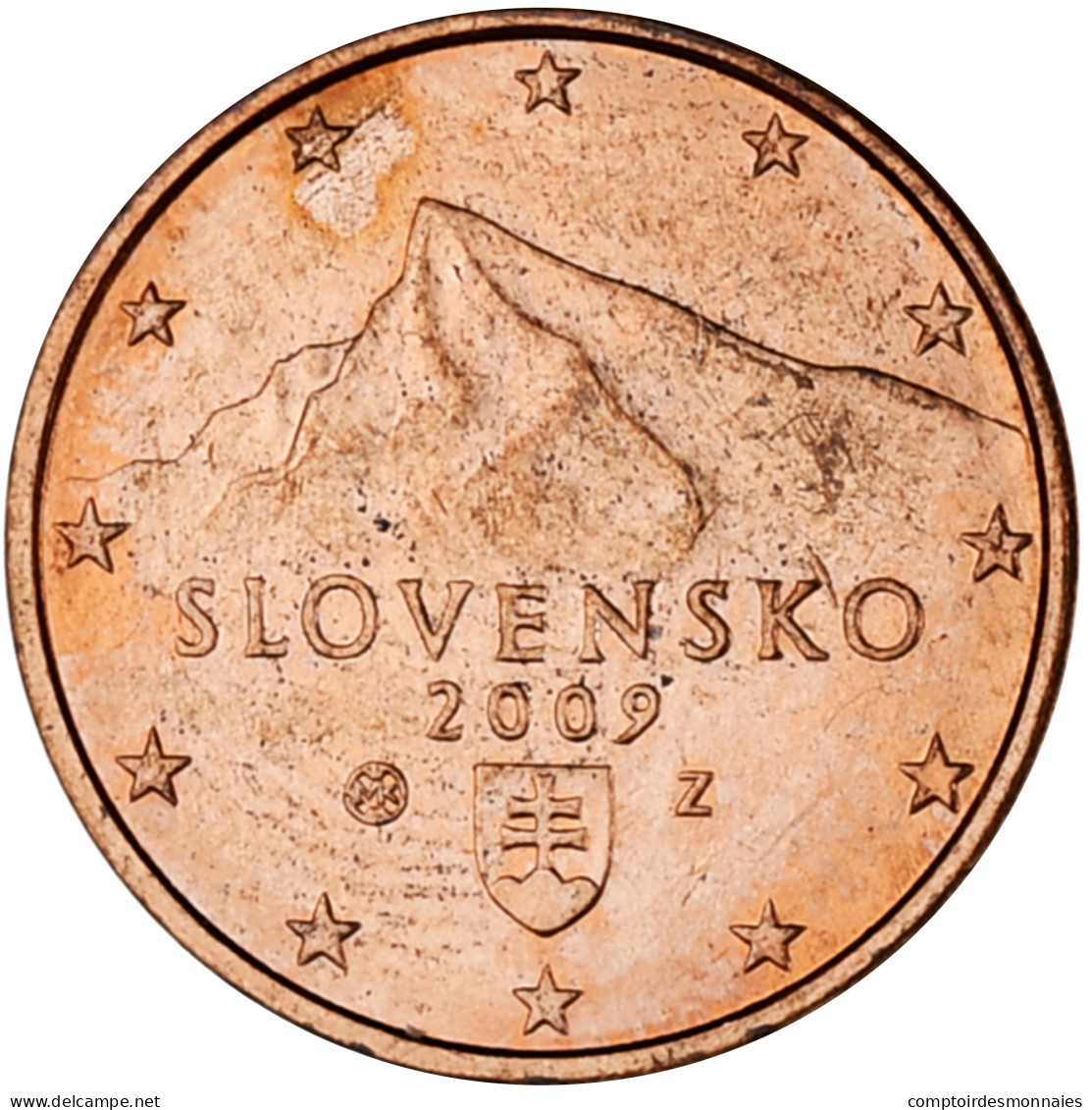 Slovaquie, 1 Centime, 2009, TTB, Cuivre Plaqué Acier - Slovakia