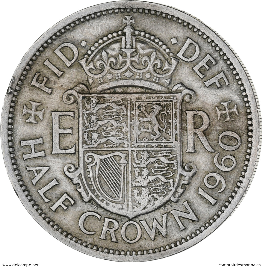 Monnaie, Grande-Bretagne, Elizabeth II, 1/2 Crown, 1960, SUP, Cupro-nickel - K. 1/2 Crown