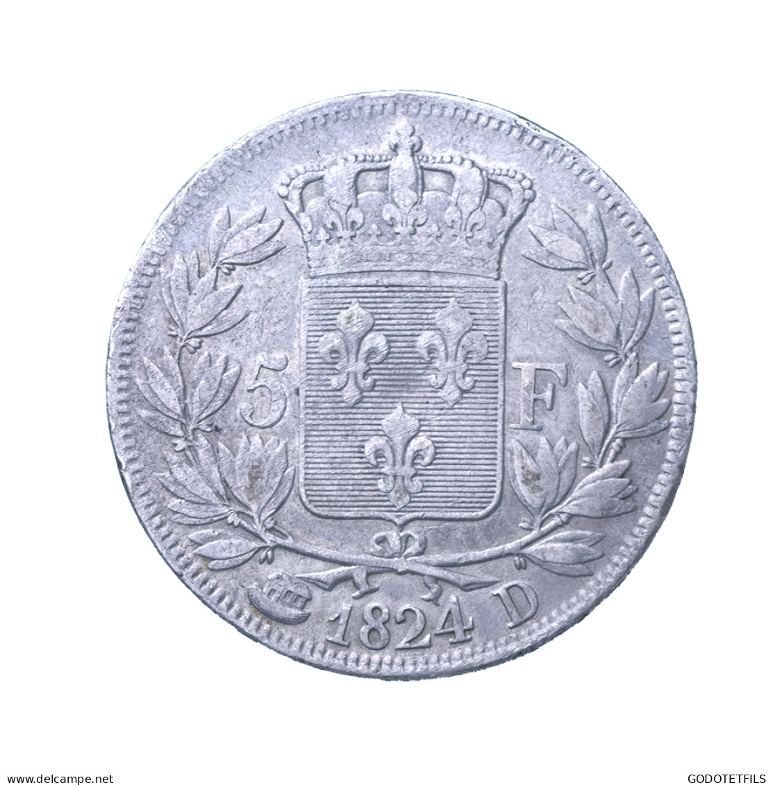 Restauration - Louis XVIII-5 Francs- 1824-Lyon - 5 Francs