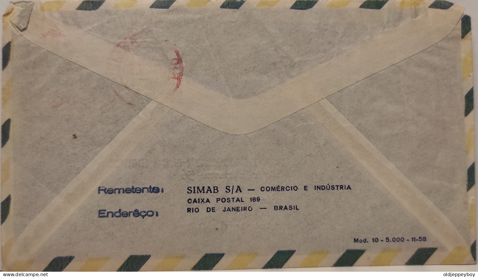 1960   RIO DE JANEIRO  BRASIL BRAZIL COVER TO ZURICH  SUISSE SWITZERLAND  - Entiers Postaux