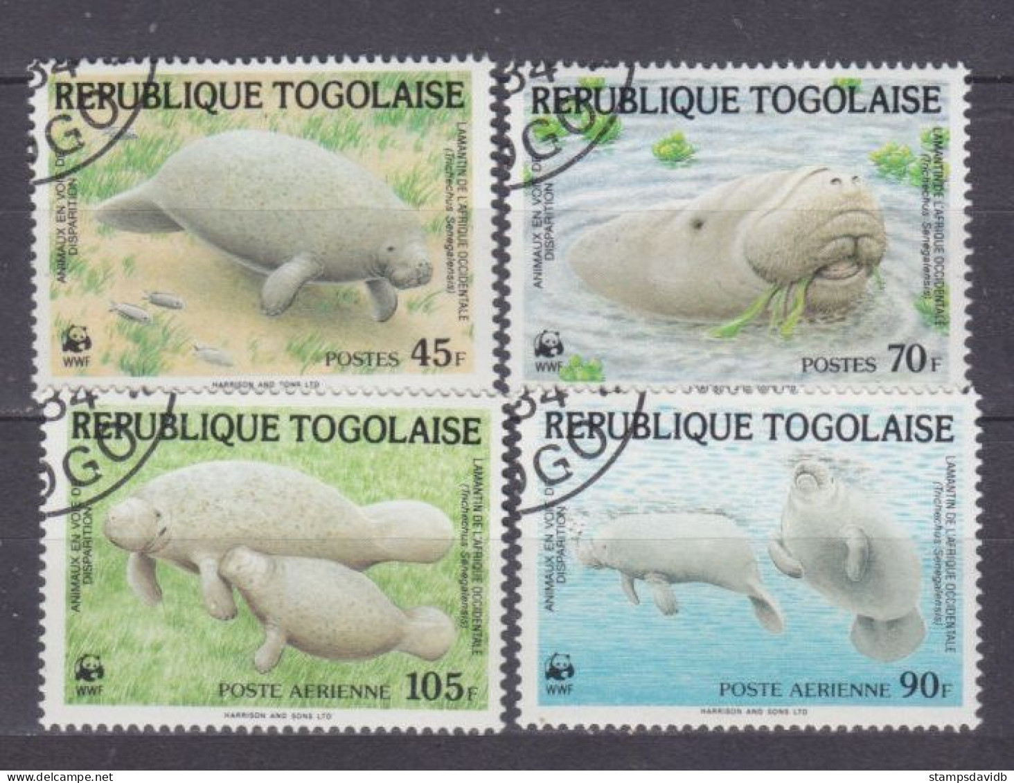 1987 Togo 2042-2045 Used WWF - Oblitérés