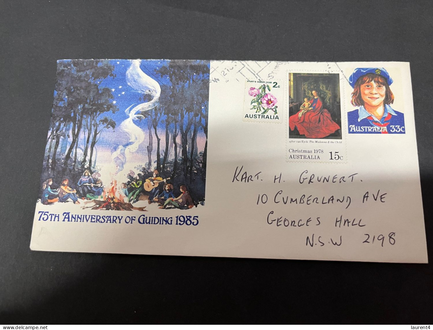 6-9-2023 (4 T 25) Australia Letter Posted 2006 (Guiding 75th Anniversary Pre-paid Cover With Additional Postage) - Storia Postale