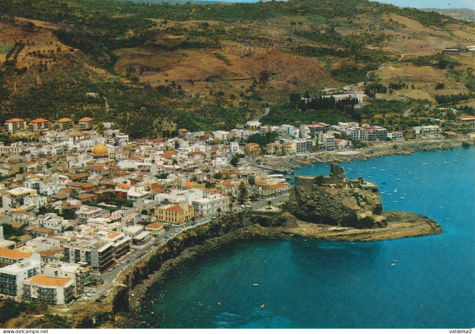 ACI CASTELLO - DINTORNI DI ACIREALE E CATANIA - PANORAMA DALL'AEREO CON IL CASTELLO - 1978 - Acireale