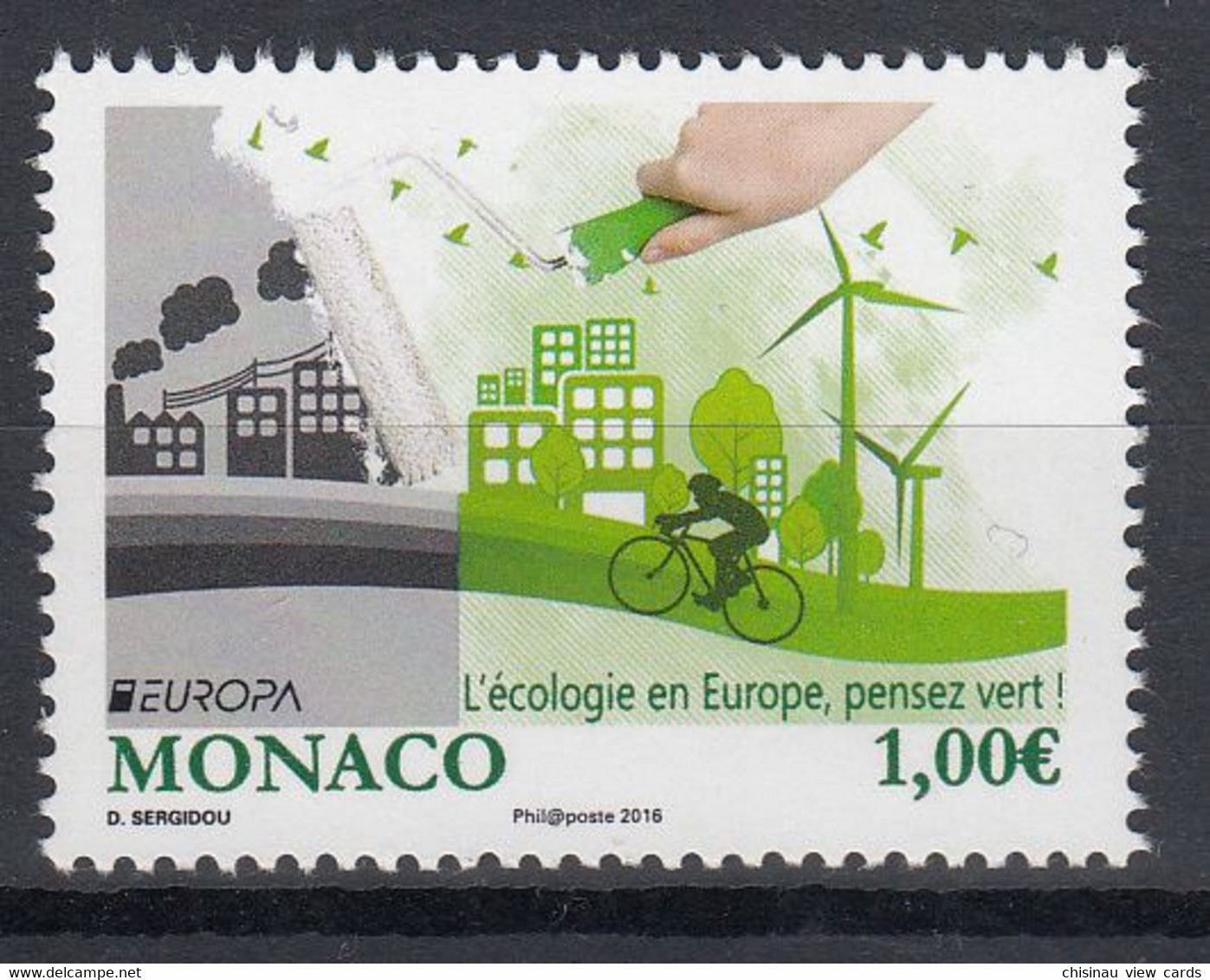 MONACO 2016 EUROPA CEPT.CASTLES.1 STAMP MNH - 2016