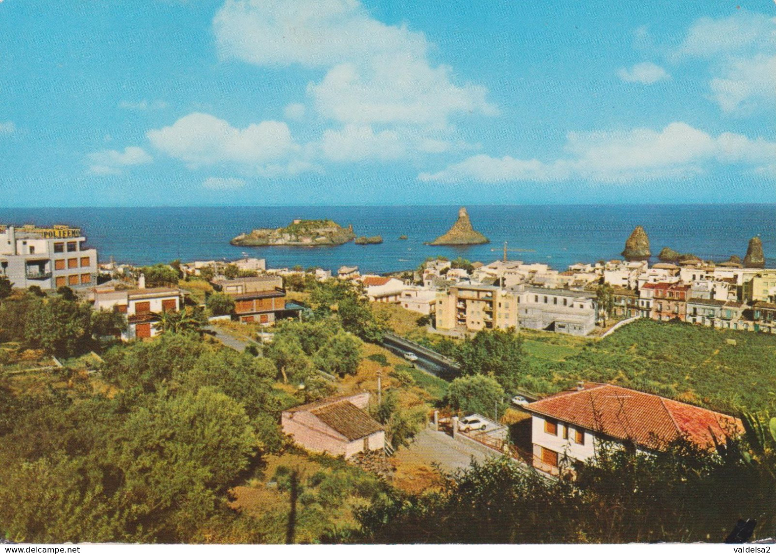 ACI TREZZA - DINTORNI DI ACIREALE E ACI CASTELLO - CATANIA - PANORAMA CON ISOLA LACHEA E FARAGLIONI - 1979 - Acireale