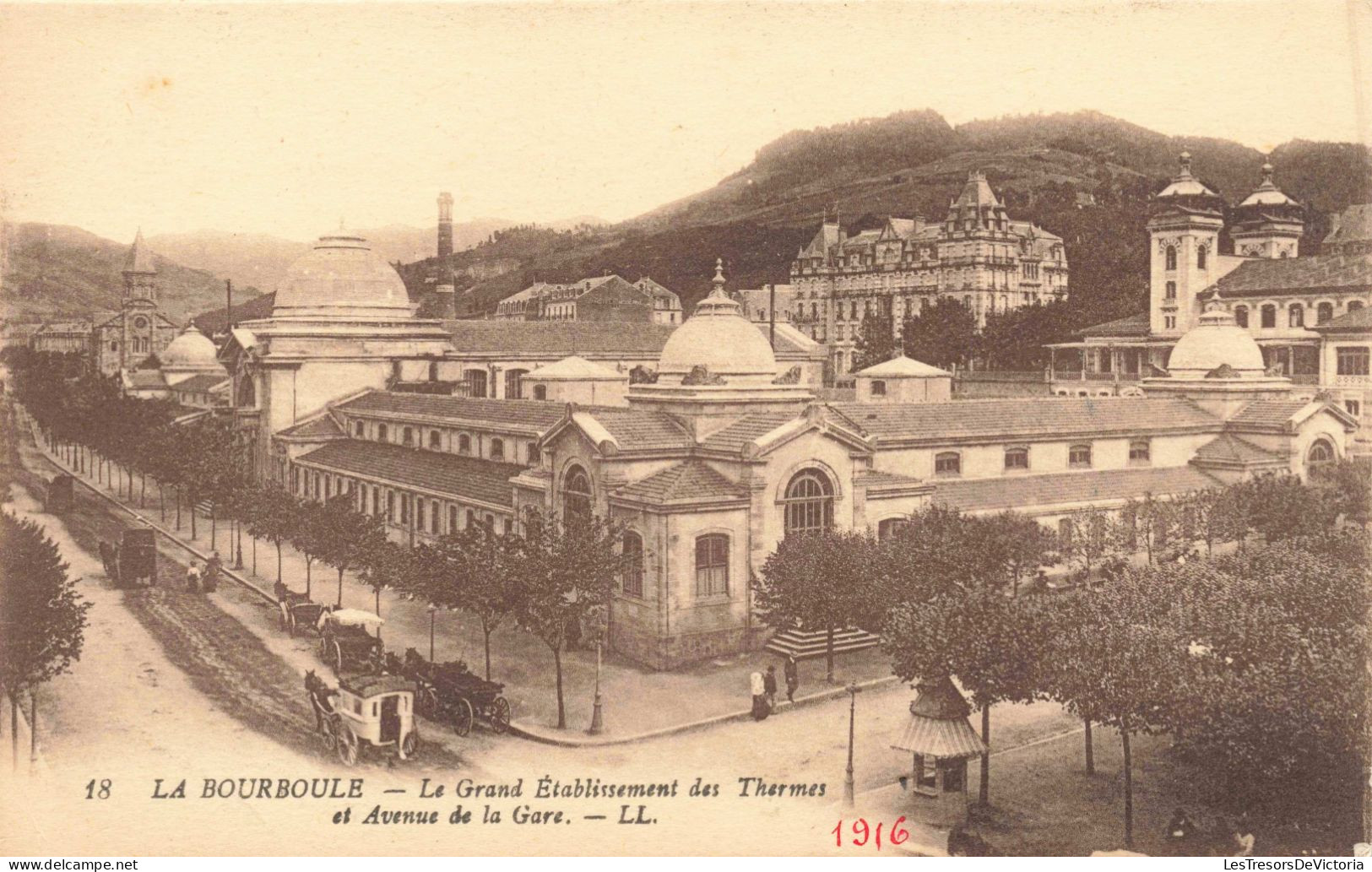 FRANCE - La Bourboule - Le Grand établissement Des Thermes Et Avenue De La Gare - LL - Carte Postale Ancienne - La Bourboule